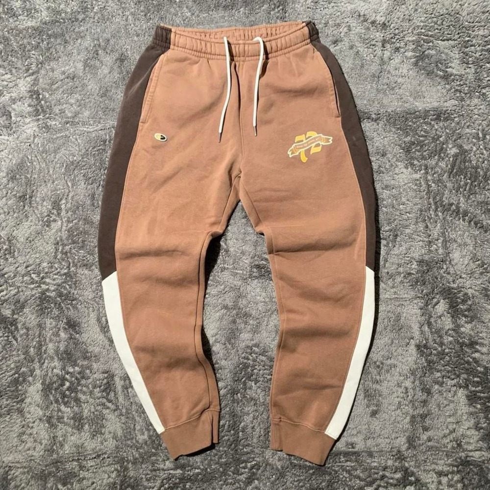 Nike Tan Brown‎ and white Sweatpants joggers Size Small